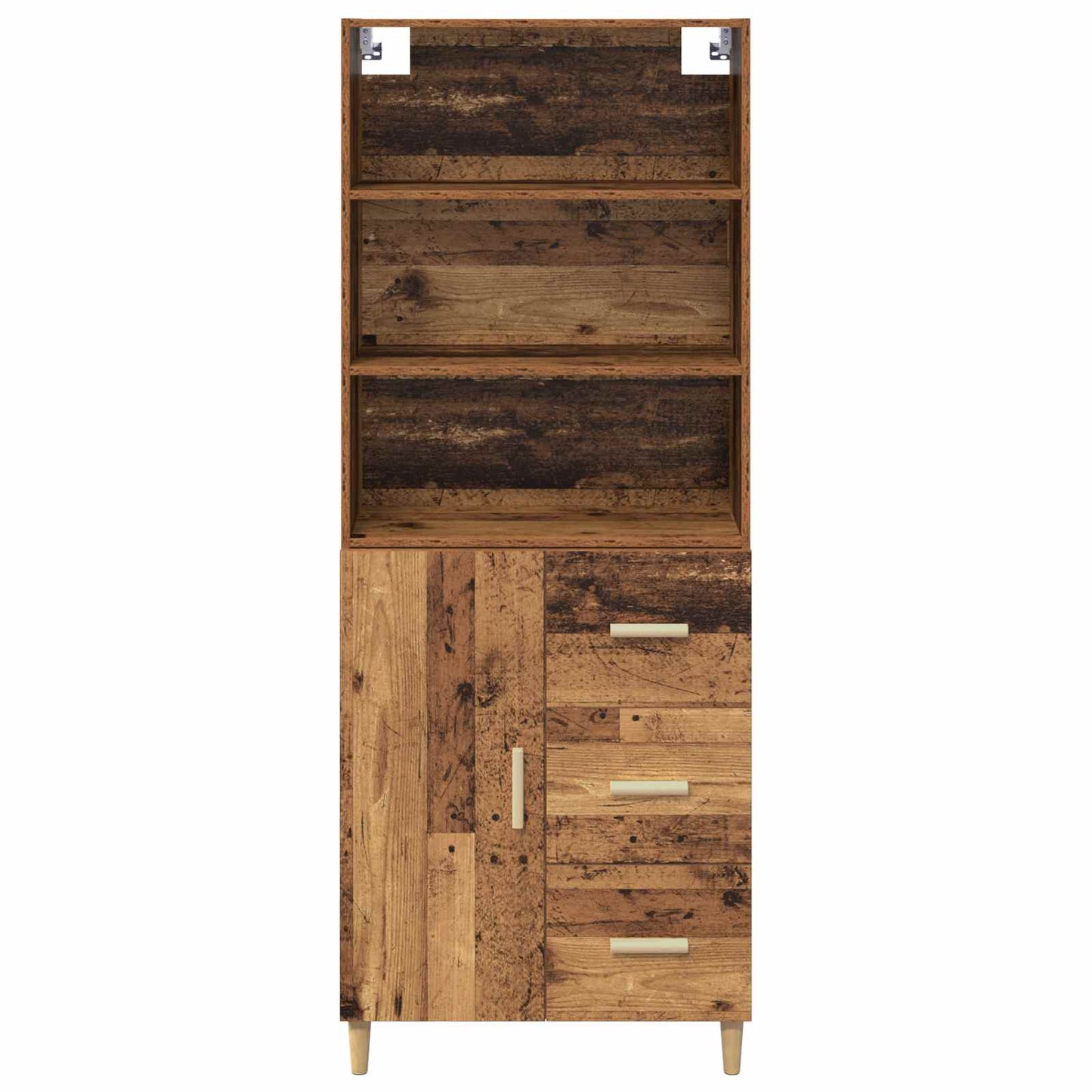 Høyskap med skuff Gamle tre 69,5 x 32,5 x 180 cm Konstruert tre