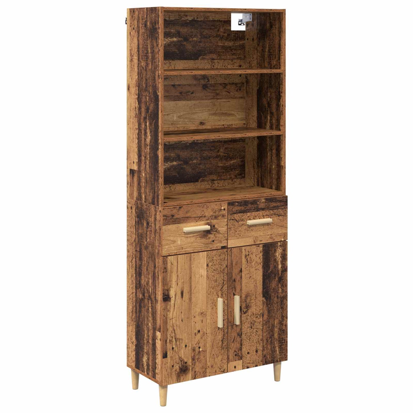 Høyskap med skuff Gamle tre 69,5 x 32,5 x 180 cm Konstruert tre