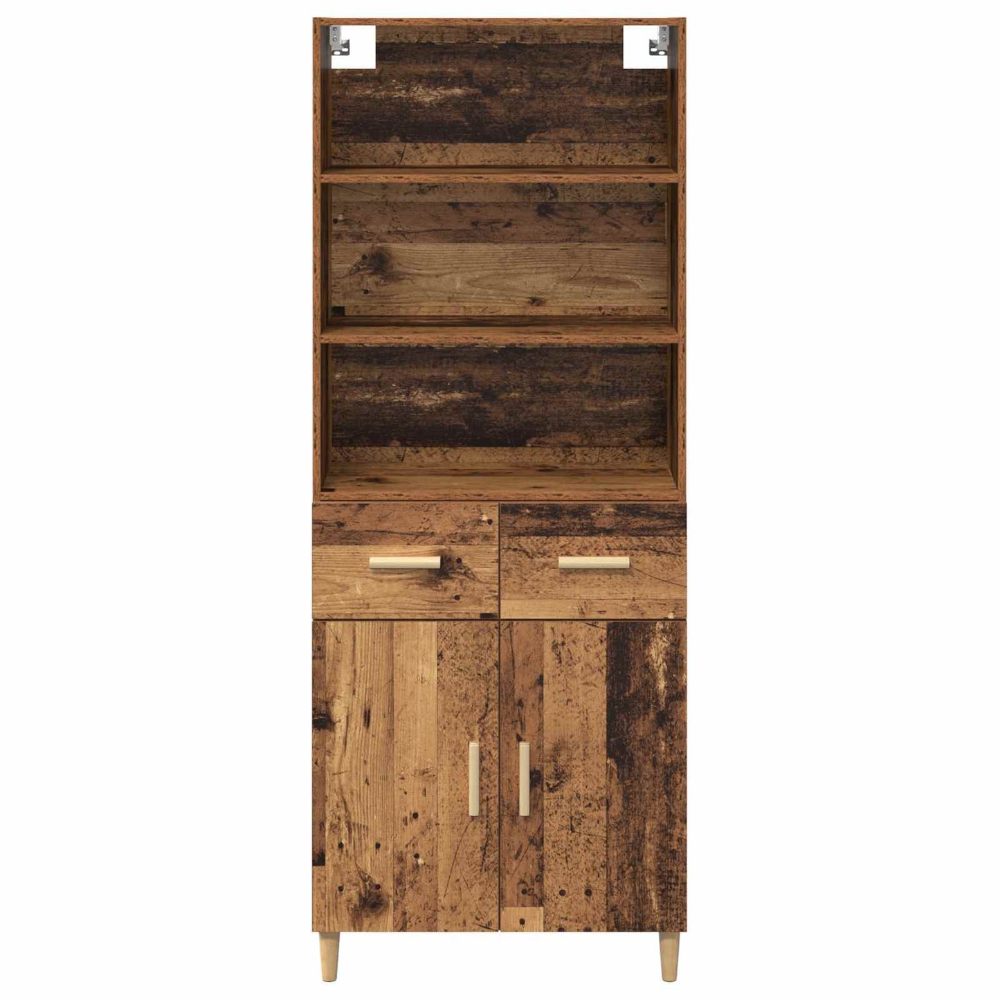 Høyskap med skuff Gamle tre 69,5 x 32,5 x 180 cm Konstruert tre
