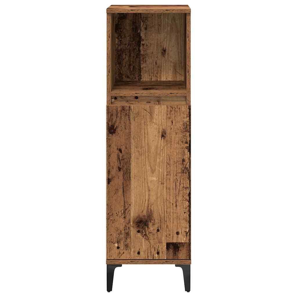 Baderomsinnredningssett 3 pcs Gammelt tre Konstruert tre