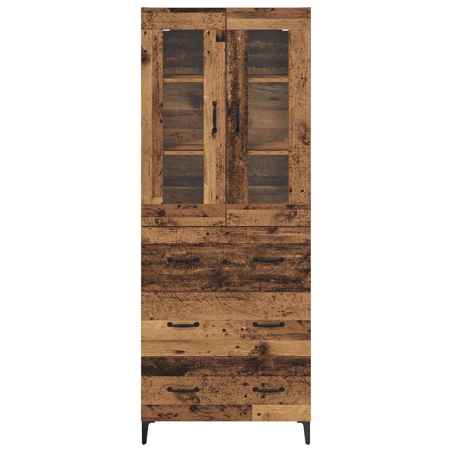 Høyskap Veggmontert Gamle tre 69,5 x 34 x 180 cm Konstruert tre