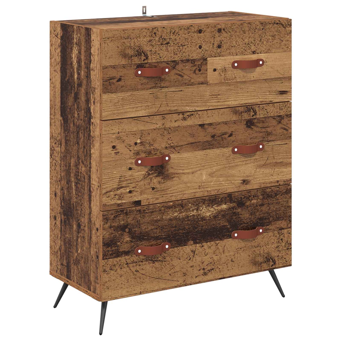 Høyskap Veggmontert Gamle tre 69,5 x 34 x 180 cm Konstruert tre