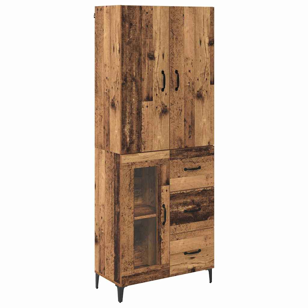 Høyskap Veggmontert Gamle tre 69,5 x 34 x 180 cm Konstruert tre