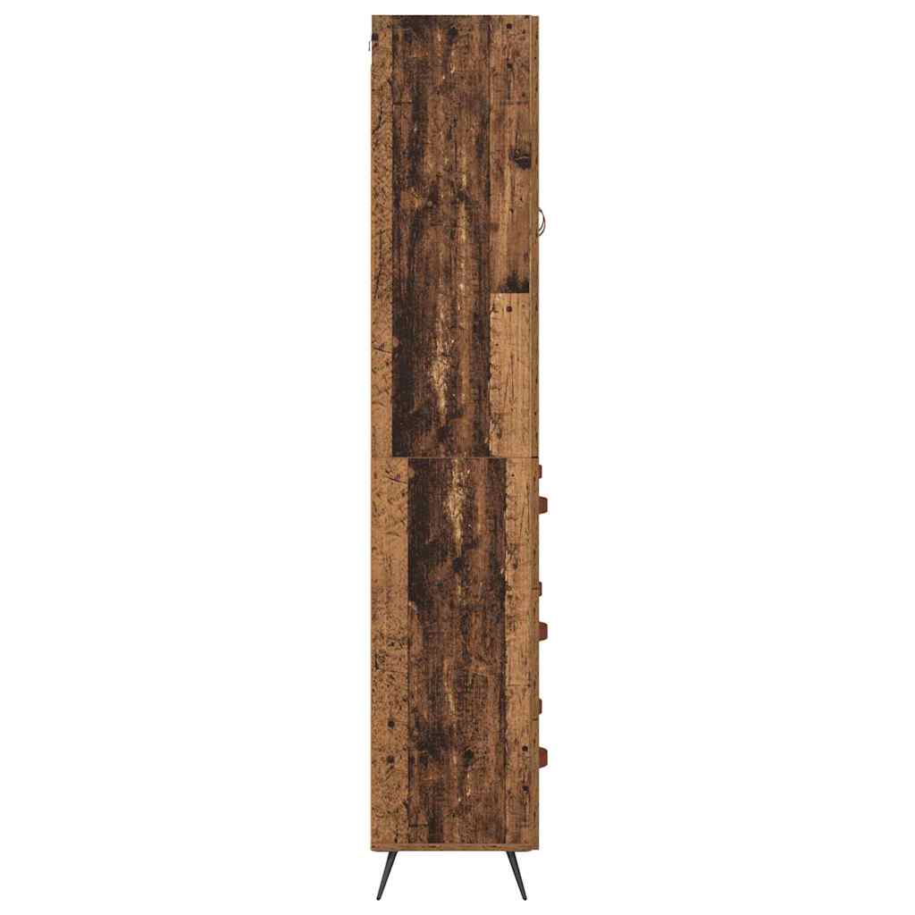 Høyskap med skuff Gamle tre 69,5 x 34 x 180 cm Konstruert tre