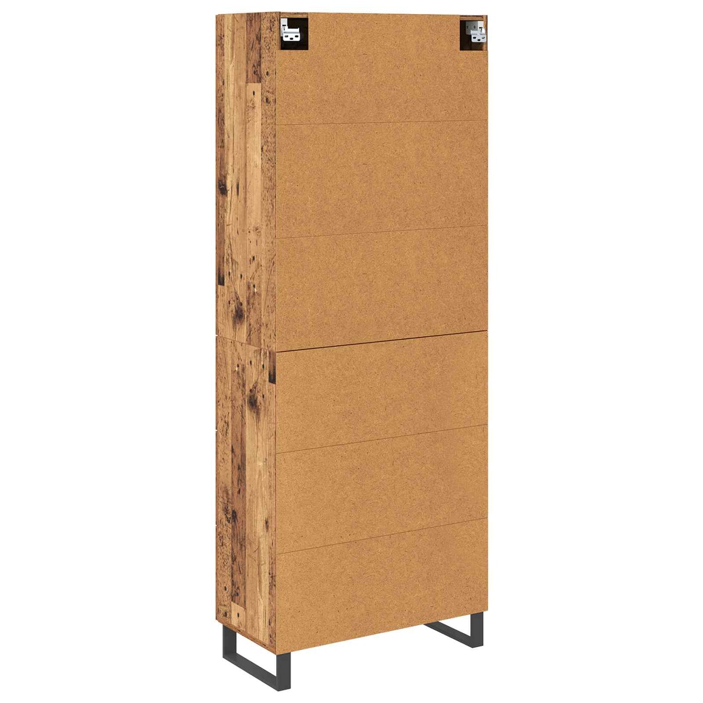 Høyskap med skuff Gammelt tre 69,5 x 34 x 180 cm Konstruert tre
