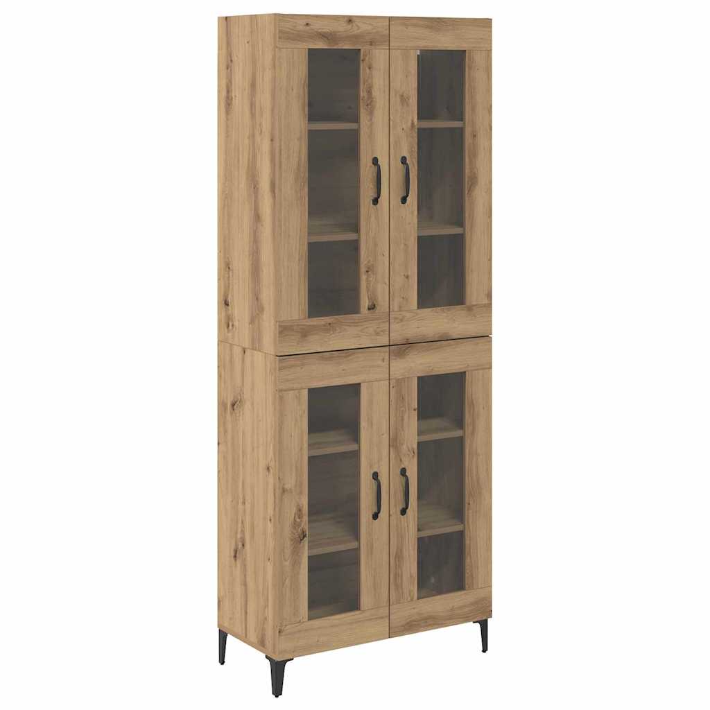 Høyskap Artisan Eik 69,5 x 34 x 180 cm Konstruert tre vidaXL