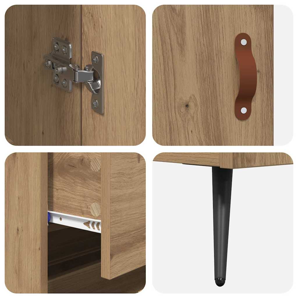 Høyskap med hylle 2 pcs Artisan Eik 69,5 x 34 x 180 cm