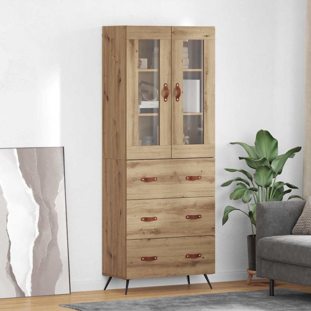 Høyskap med hylle 2 pcs Artisan Eik 69,5 x 34 x 180 cm