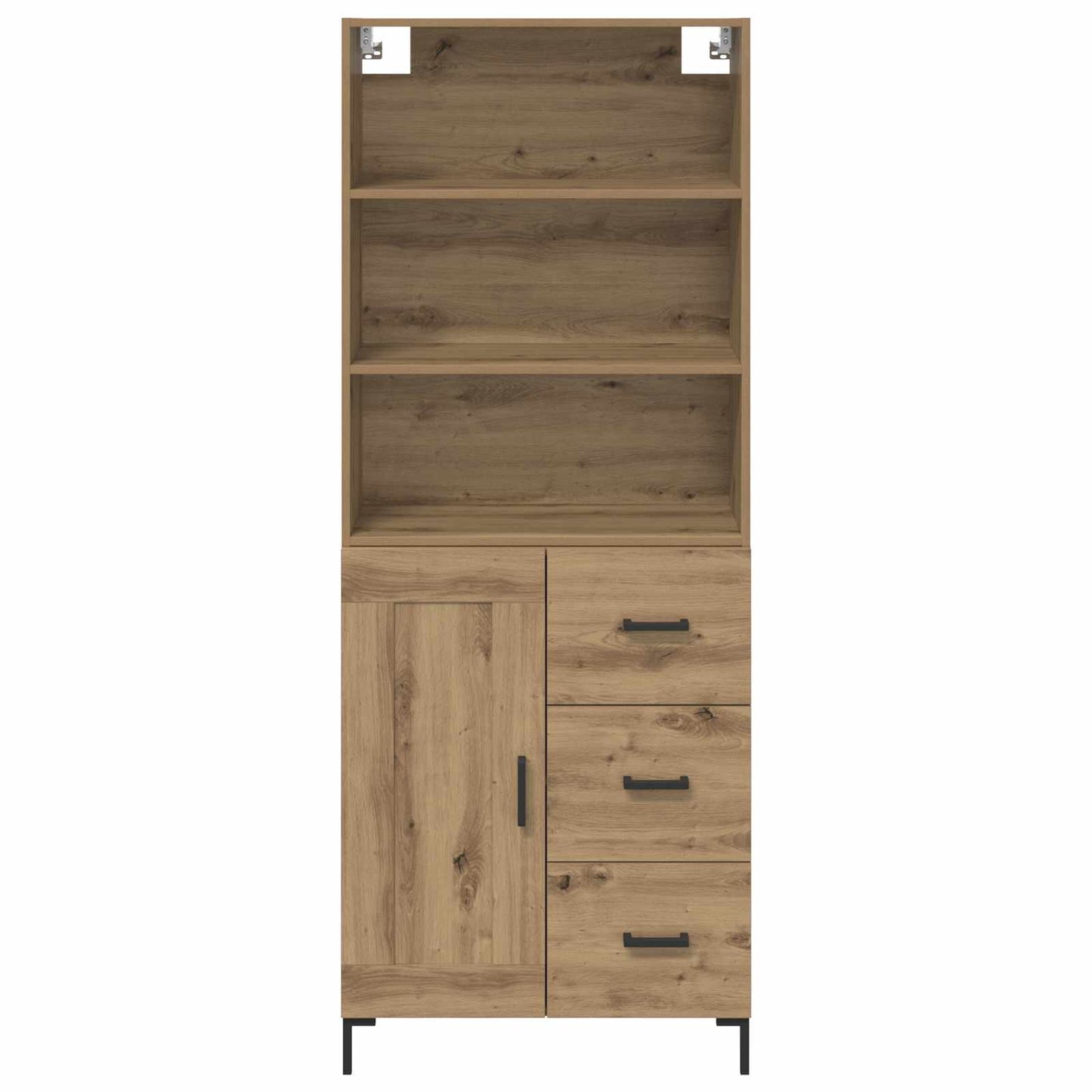 Høyskap med skuff Artisan Eik 69,5 x 34 x 180 cm Konstruert tre
