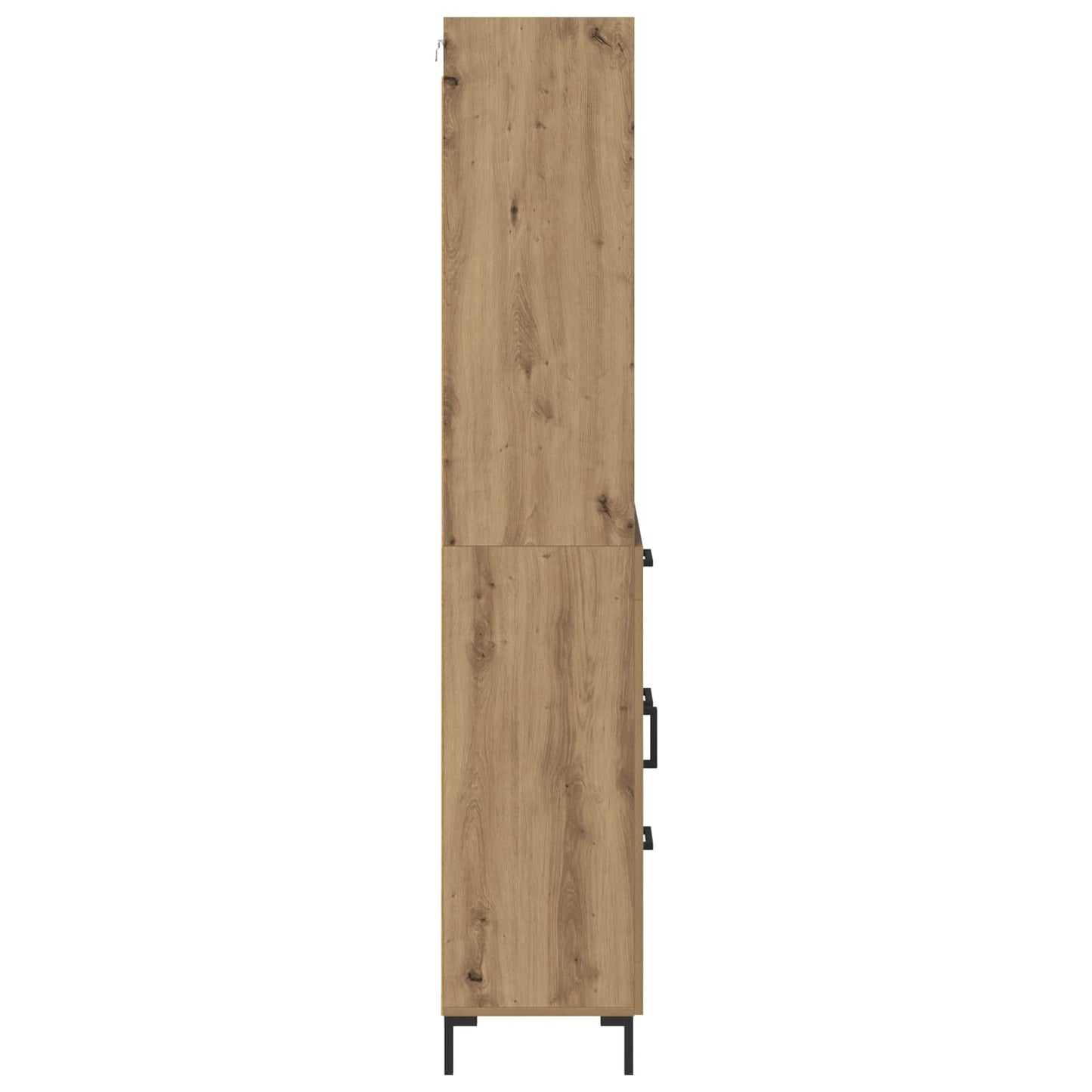 Høyskap med skuff Artisan Eik 69,5 x 34 x 180 cm Konstruert tre