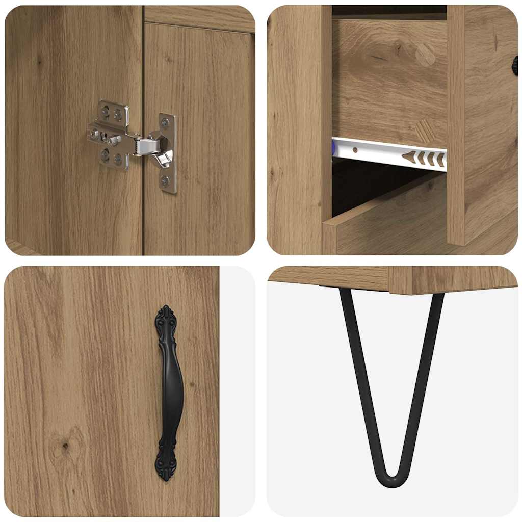 Høyskap Artisan Eik 69,5 x 34 x 180 cm Konstruert tre