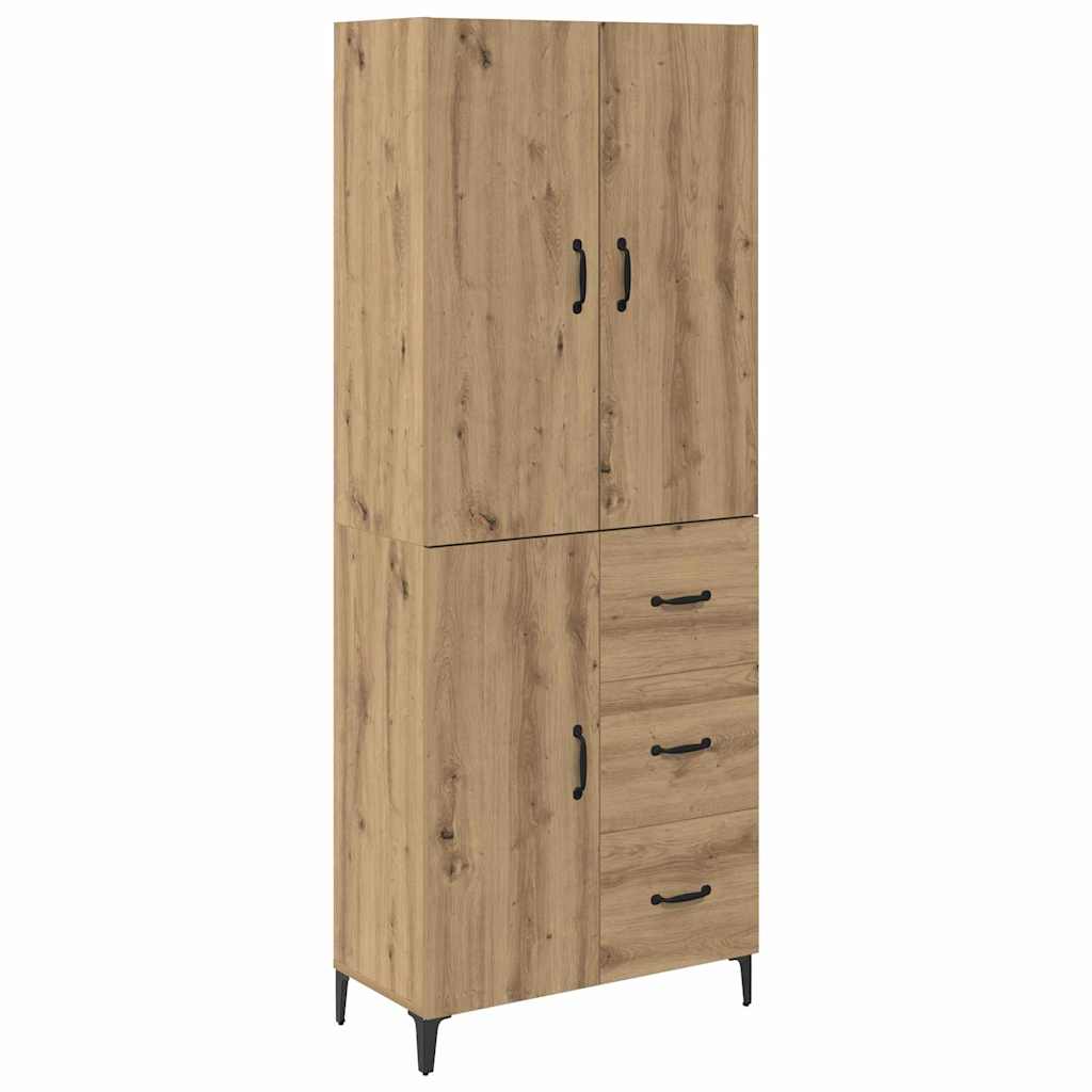 Høyskap med skuff Artisan Eik 69,5 x 34 x 180 cm Konstruert tre