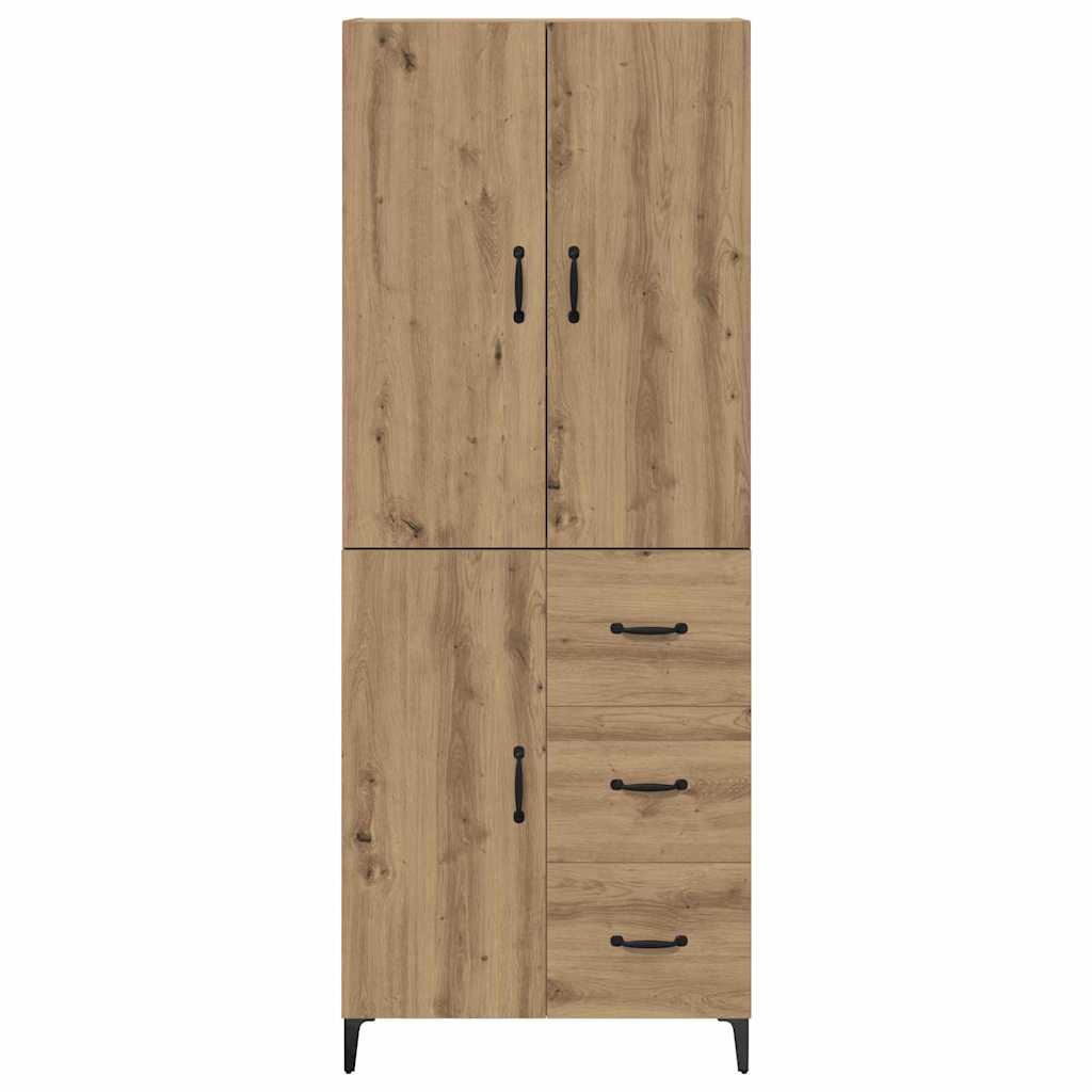 Høyskap med skuff Artisan Eik 69,5 x 34 x 180 cm Konstruert tre