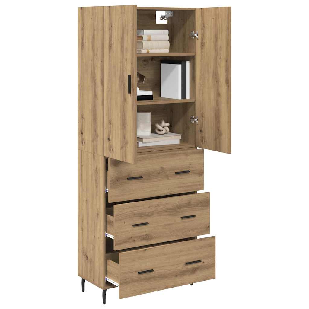 Høyskap 2 pcs Artisan Eik 69,5 x 34 x 180 cm Konstruert tre