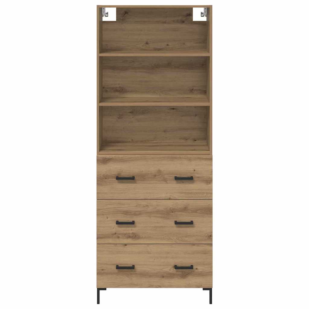 Høyskap med skuff Artisan Eik 69,5 x 34 x 180 cm Konstruert tre