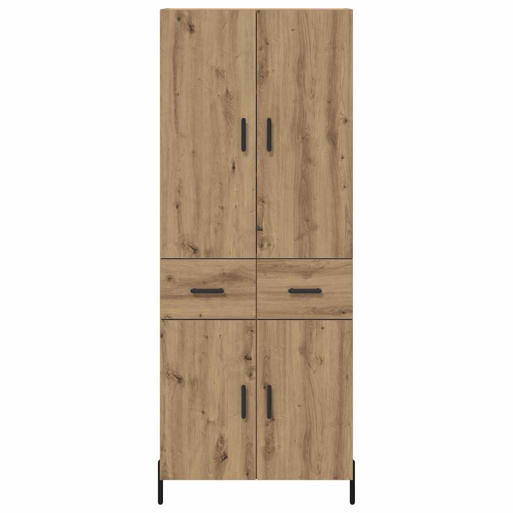 Høyskap med skuff Artisan Eik 69,5 x 34 x 180 cm Konstruert tre