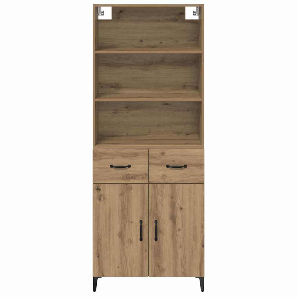 Høyskap med skuff Artisan Eik 69,5 x 34 x 180 cm Konstruert tre