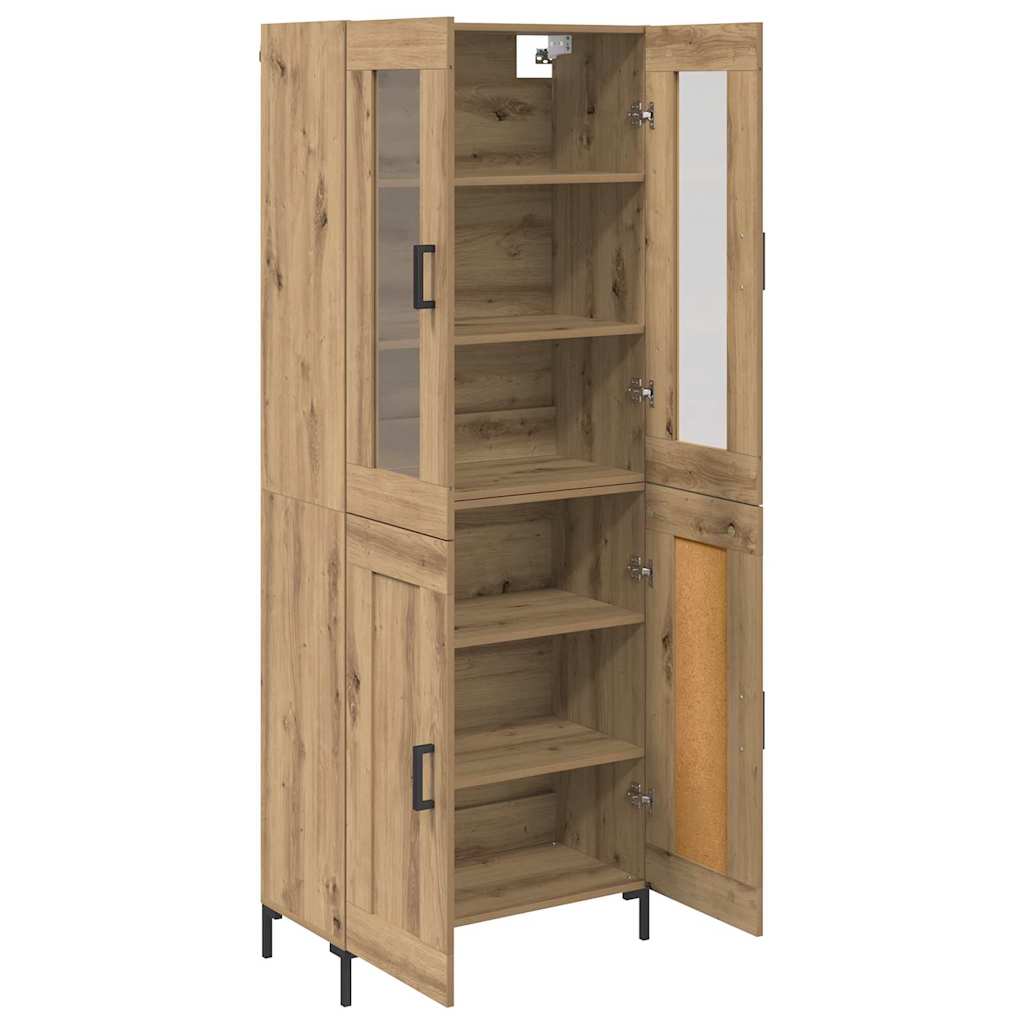 Høyskap 2 pcs Artisan Eik Konstruert tre