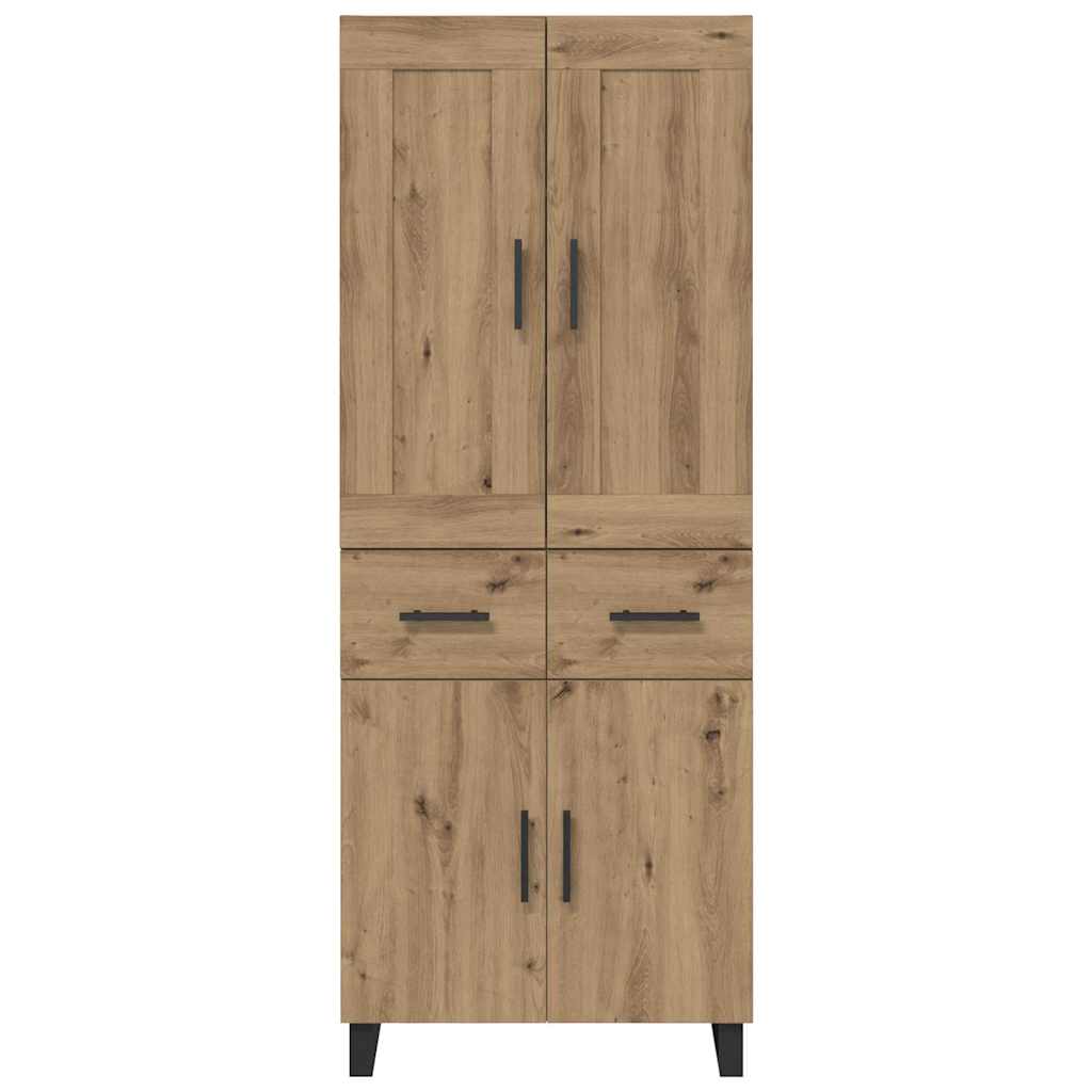 Høyskap med skuff Artisan Eik 69,5 x 34 x 180 cm Konstruert tre
