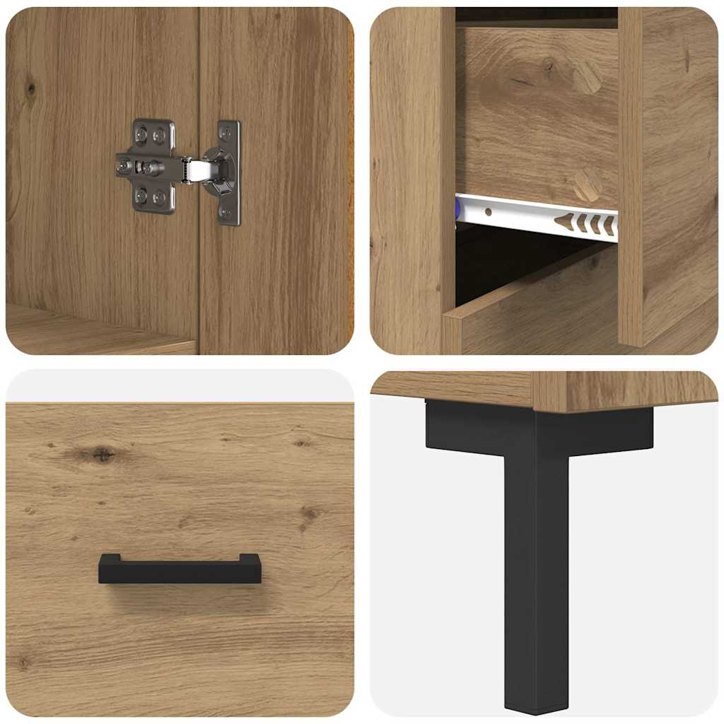 Høyskap 2 stk. Artisan Eik 69,5 x 34 x 180 cm Konstruert tre