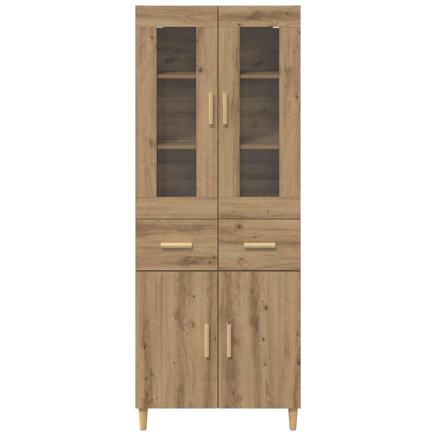Høyskap med skuff Artisan Eik 69,5 x 34 x 180 cm Konstruert tre