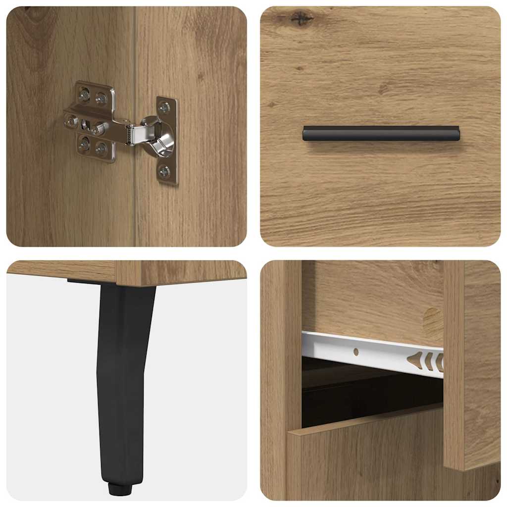 Høyskap 2 pcs Artisan Eik 69,5 x 32,5 x 180 cm Konstruert tre