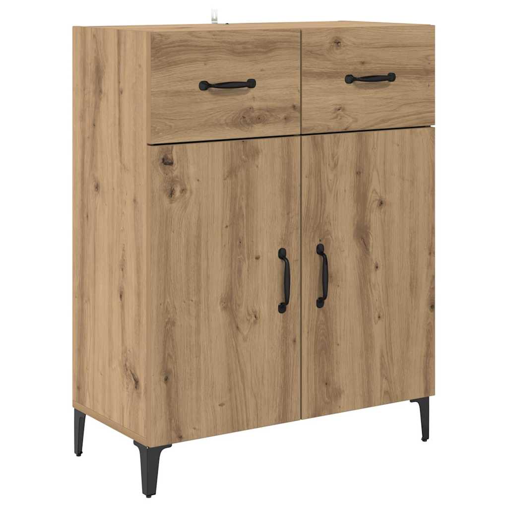 Høyskap med skuff Artisan Eik 69,5 x 34 x 180 cm Konstruert tre