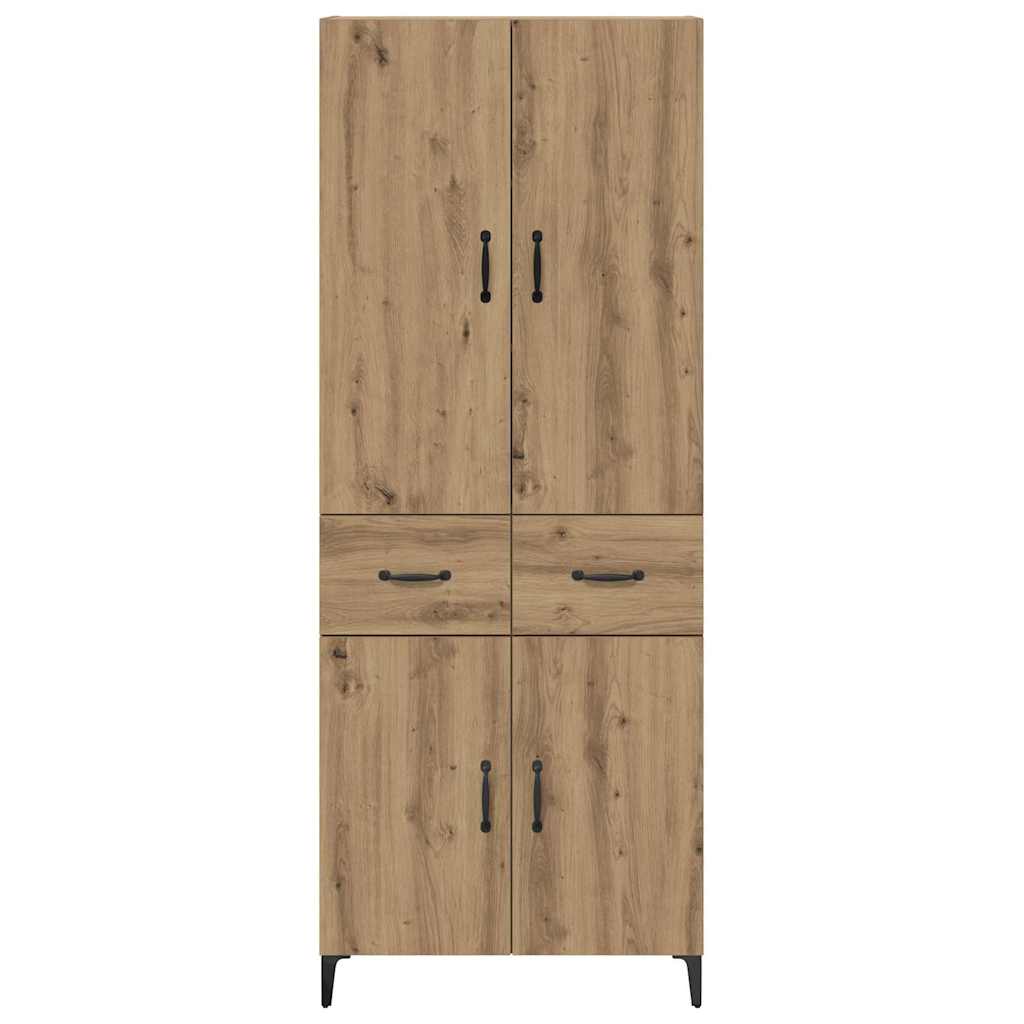 Høyskap med skuff Artisan Eik 69,5 x 34 x 180 cm Konstruert tre
