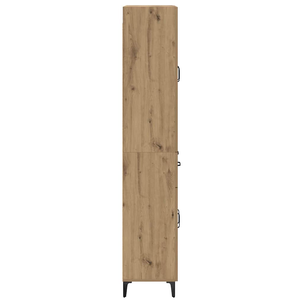 Høyskap med skuff Artisan Eik 69,5 x 34 x 180 cm Konstruert tre