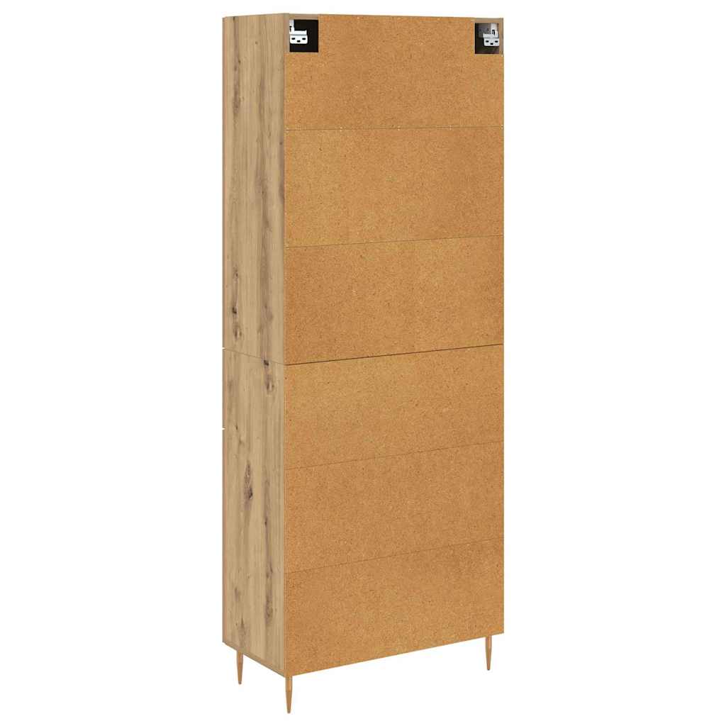 Høyskap med skuff Artisan Eik 69,5 x 34 x 180 cm Konstruert tre