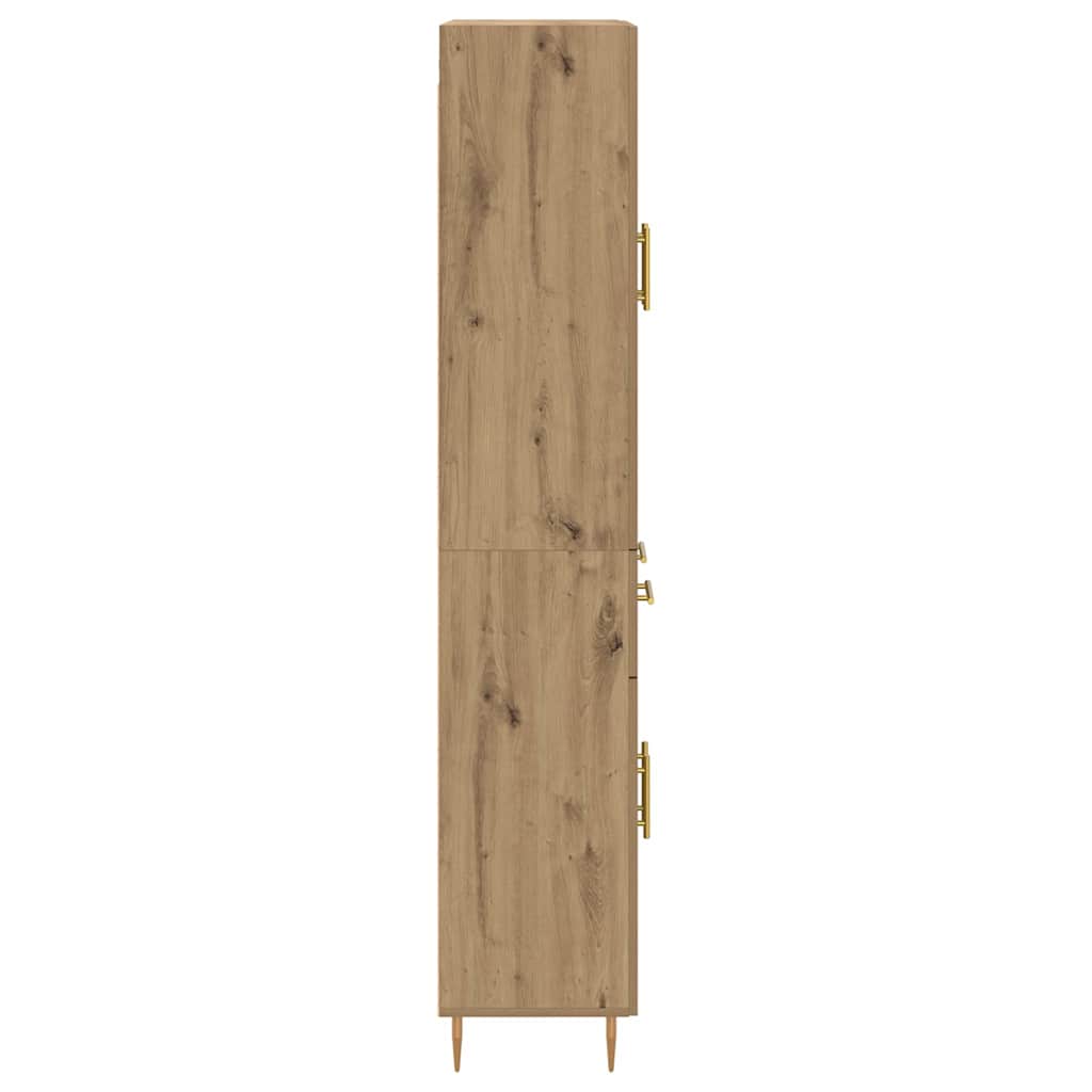 Høyskap med skuff Artisan Eik 69,5 x 34 x 180 cm Konstruert tre
