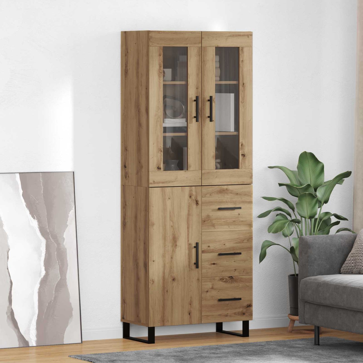 Høyskap 2 pcs Artisan Eik 69,5 x 34 x 180 cm Konstruert tre