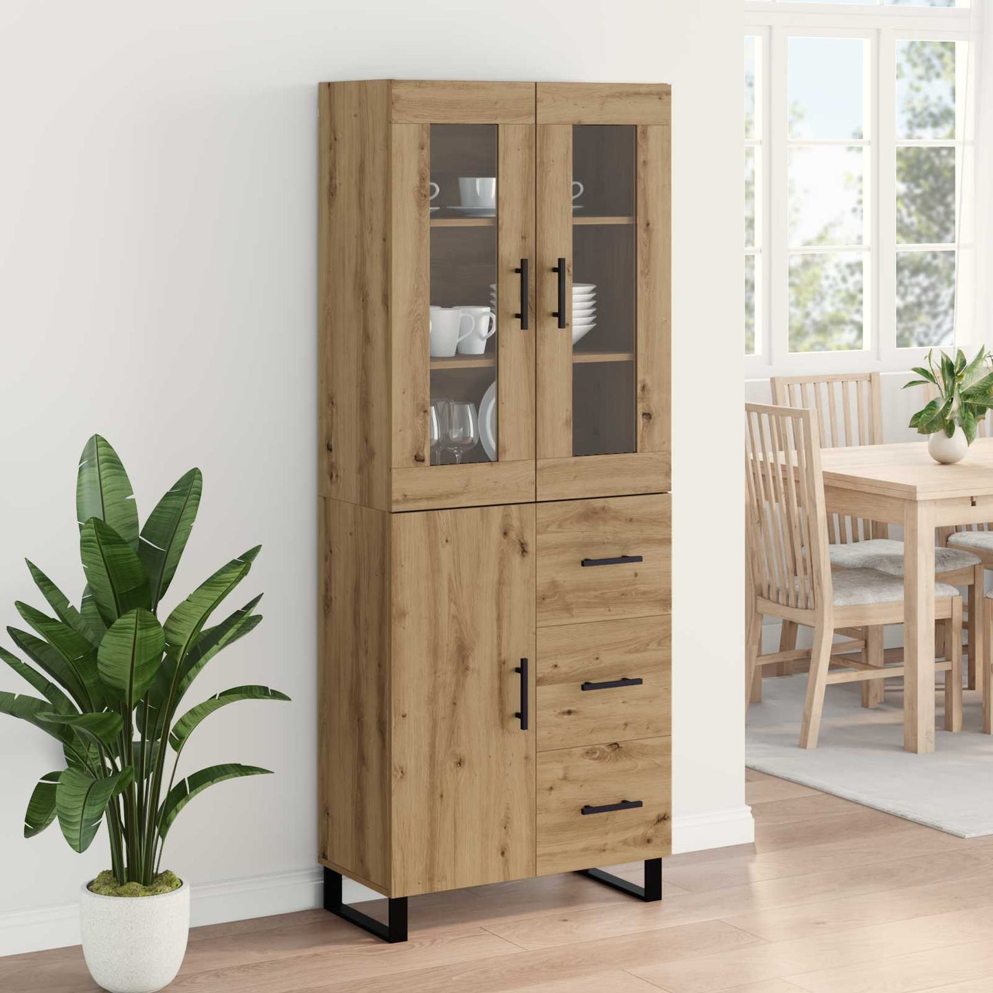 Høyskap 2 pcs Artisan Eik 69,5 x 34 x 180 cm Konstruert tre
