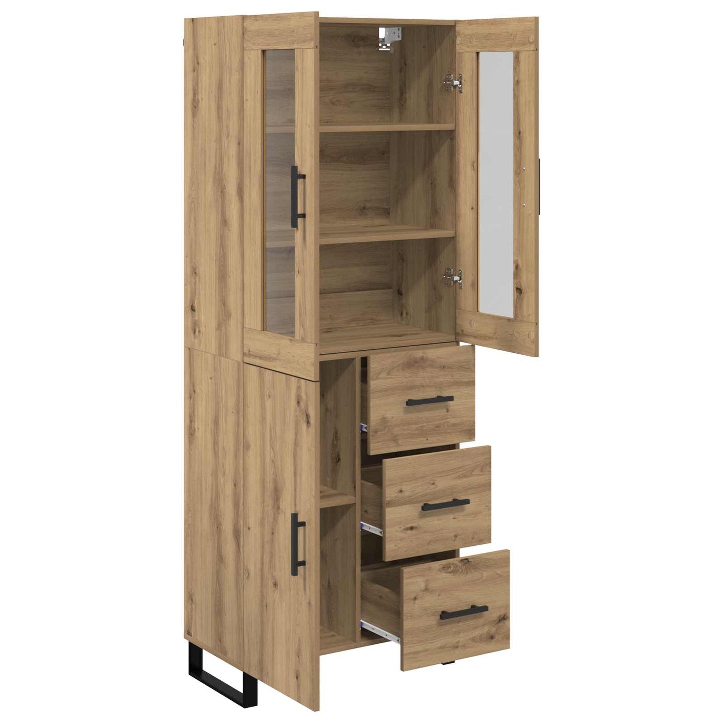 Høyskap 2 pcs Artisan Eik 69,5 x 34 x 180 cm Konstruert tre