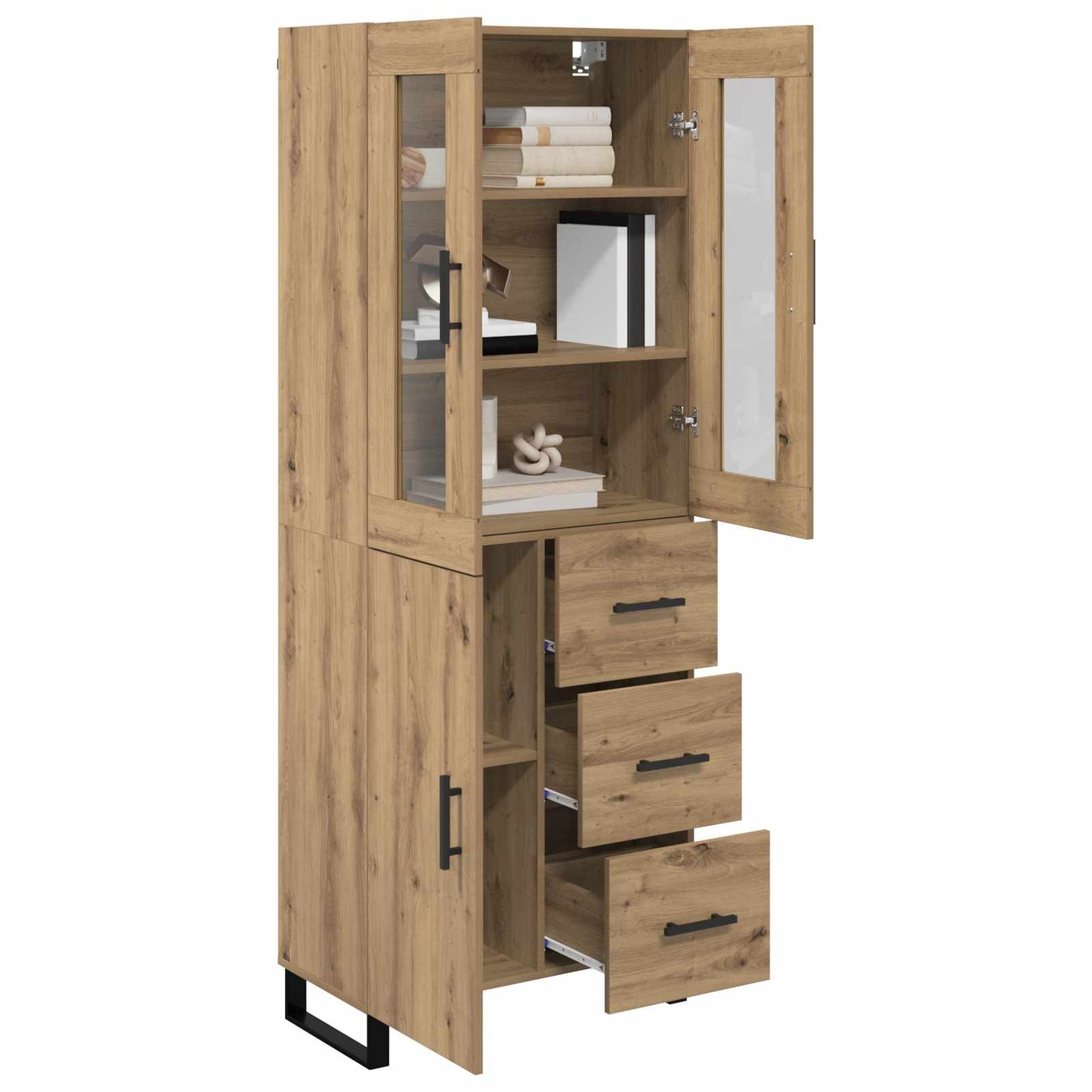 Høyskap 2 pcs Artisan Eik 69,5 x 34 x 180 cm Konstruert tre