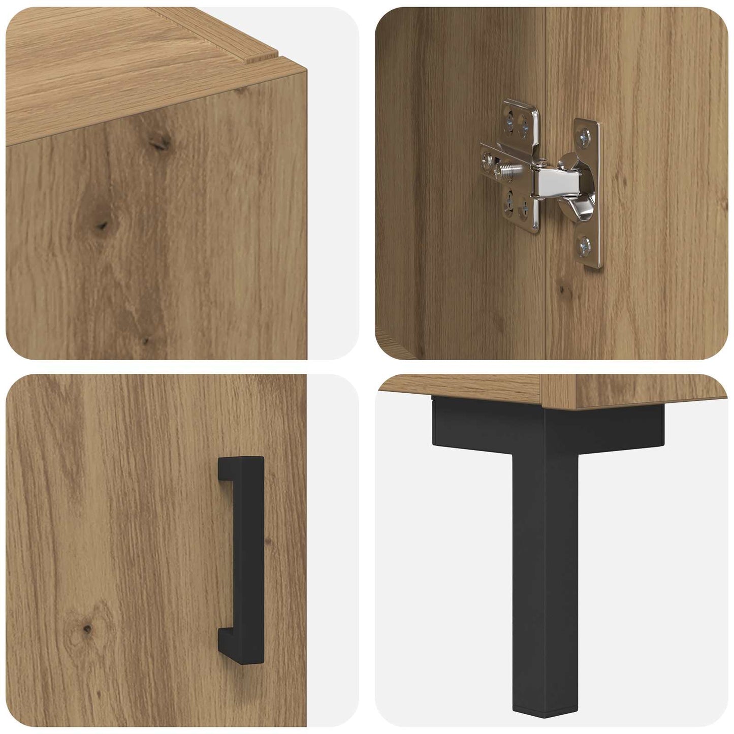 Høyskap Artisan Eik 69,5 x 34 x 180 cm Konstruert tre
