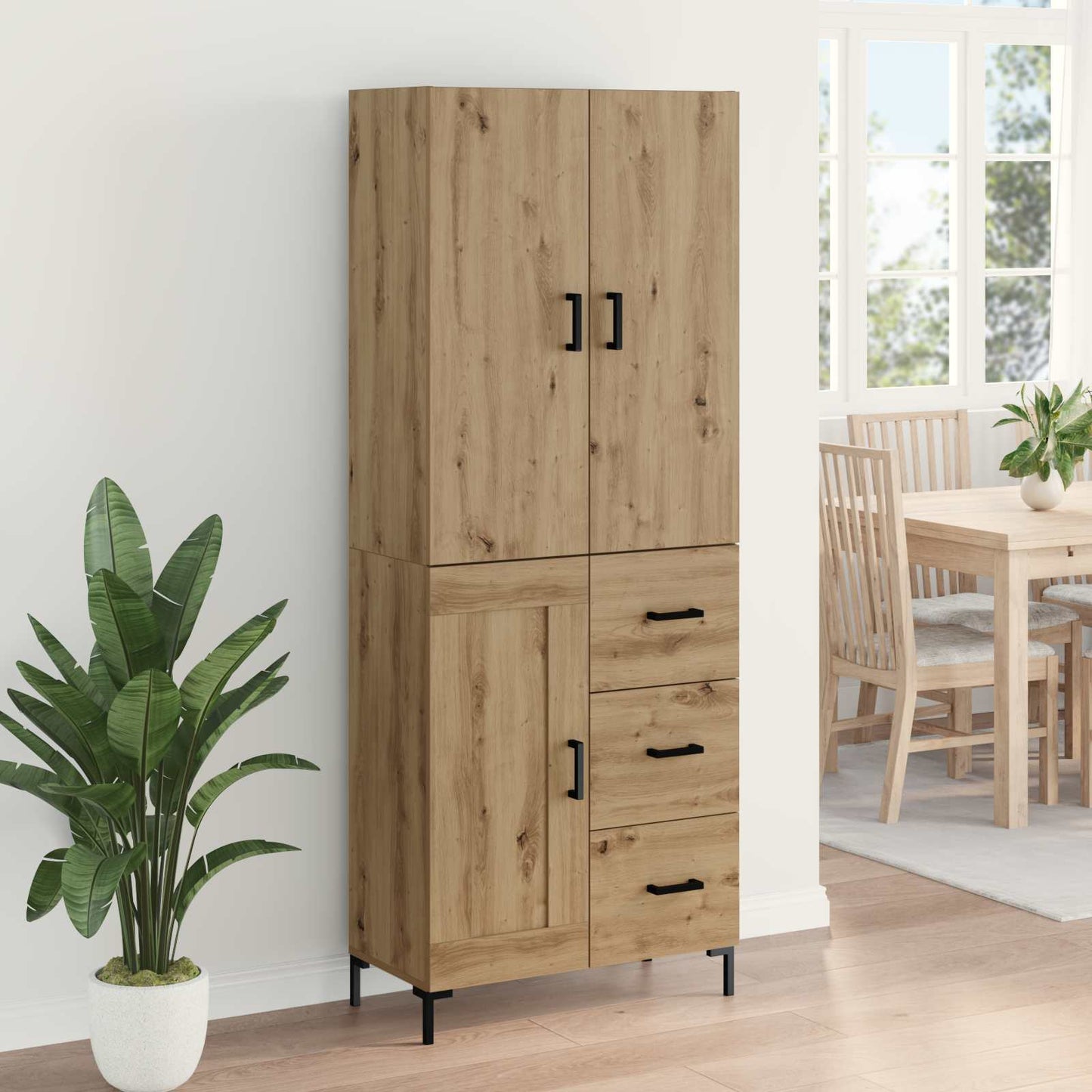 Høyskap Artisan Eik 69,5 x 34 x 180 cm Konstruert tre