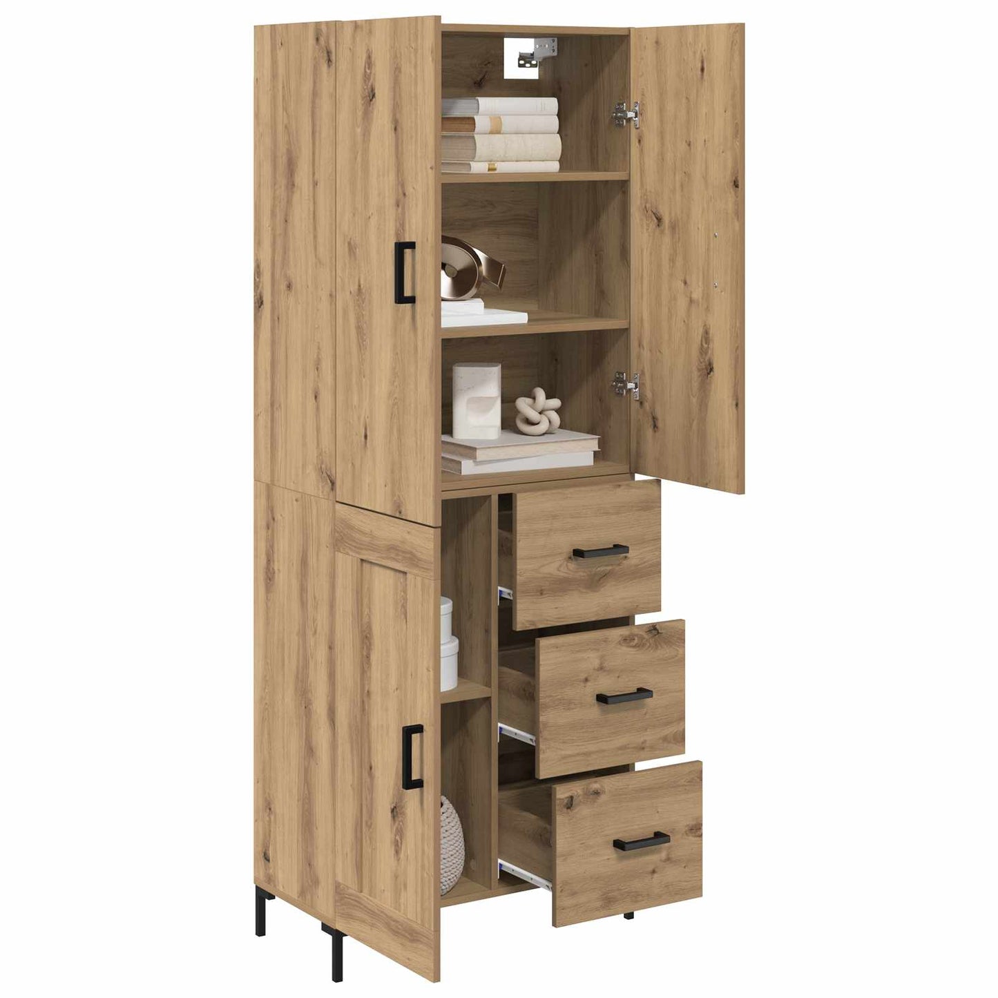 Høyskap Artisan Eik 69,5 x 34 x 180 cm Konstruert tre