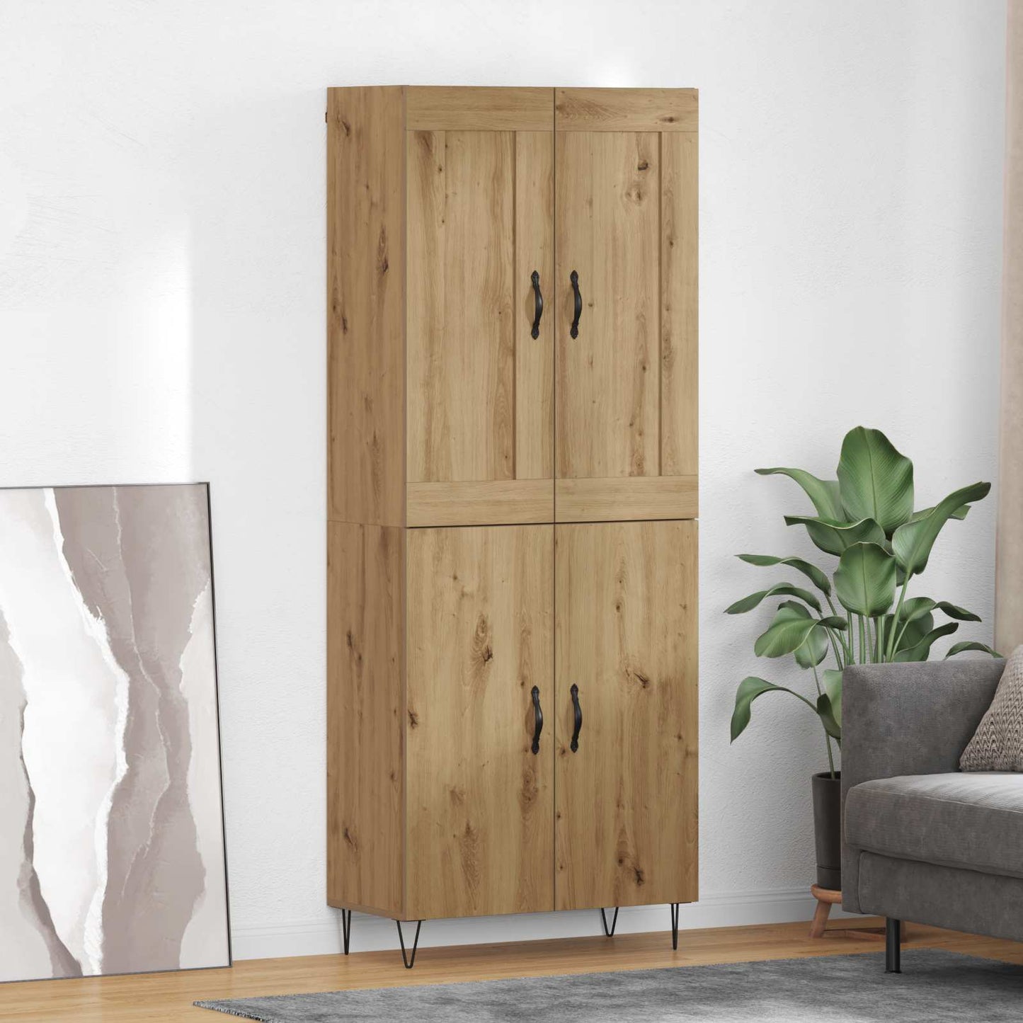 Høyskap Artisan Eik 69,5 x 34 x 180 cm Konstruert tre