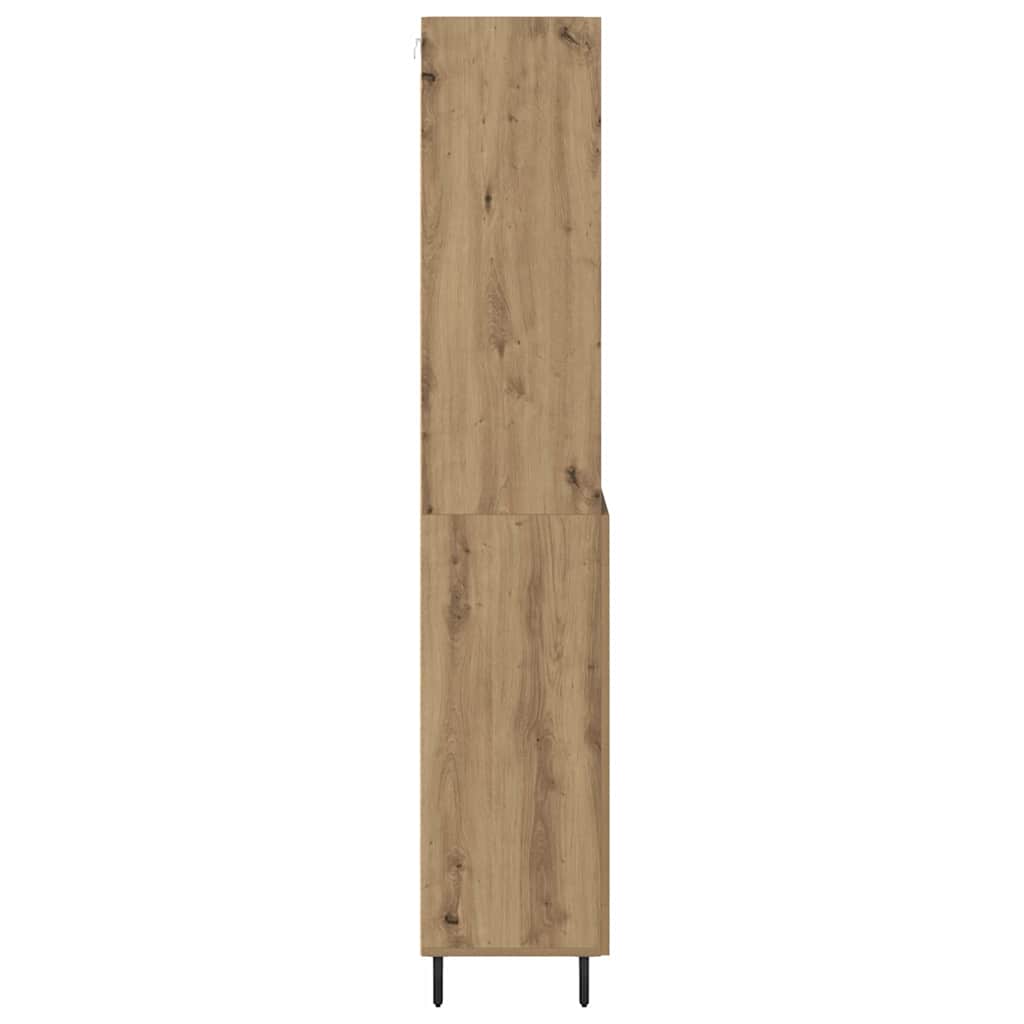 Høyskap Artisan Eik 69,5 x 34 x 180 cm Sponplater og glass