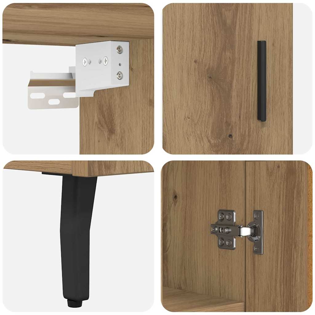 Høyskap 2 pcs Artisan Eik 69,5 x 34 x 180 cm Konstruert tre