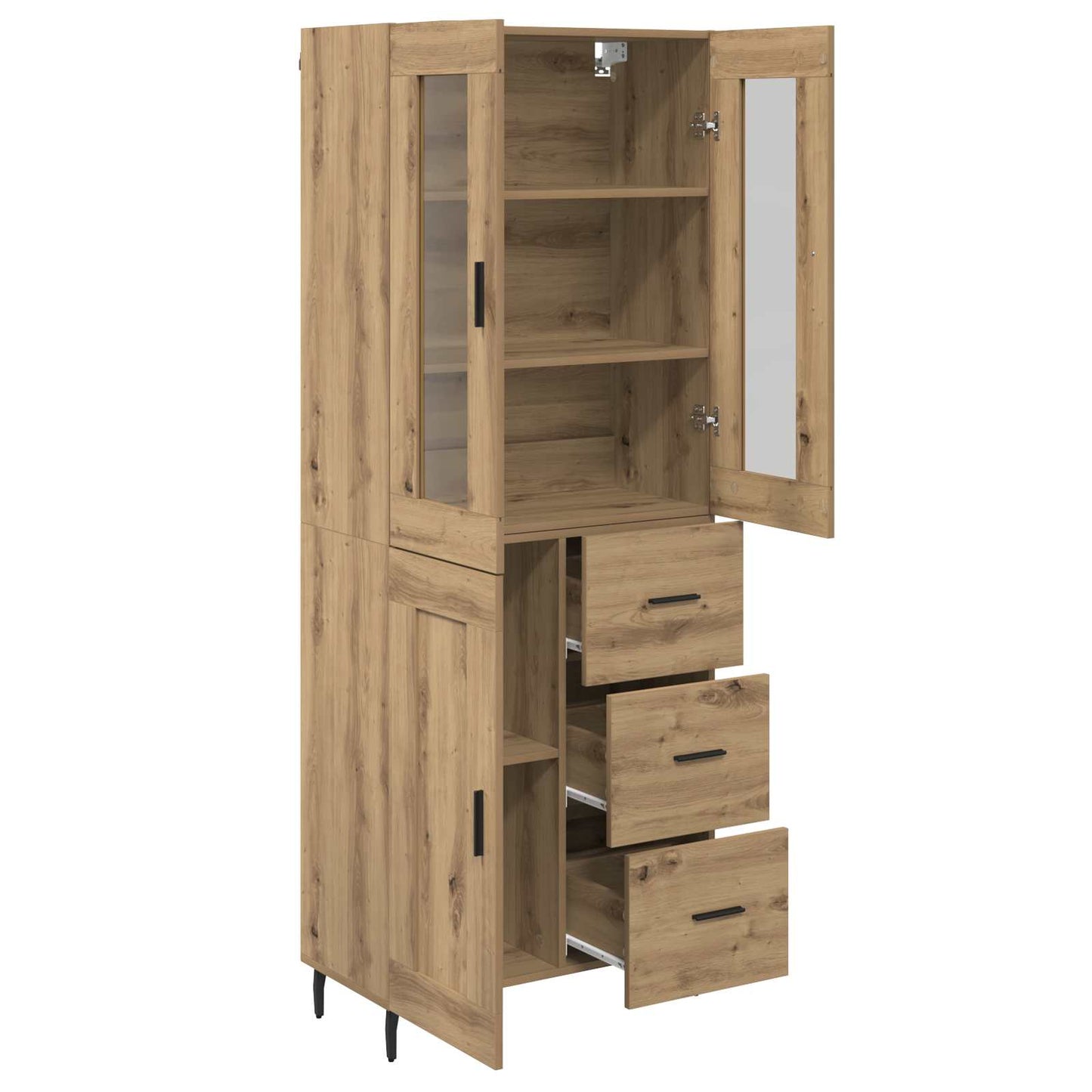 Høyskap 2 pcs Artisan Eik 69,5 x 34 x 180 cm Konstruert tre