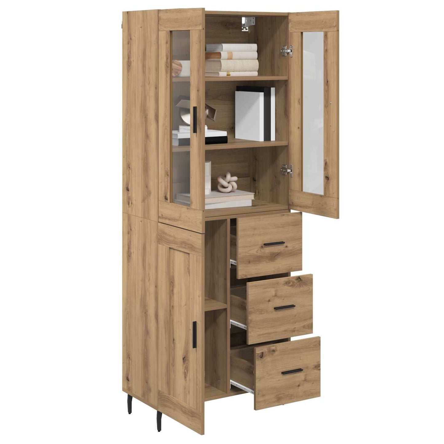 Høyskap 2 pcs Artisan Eik 69,5 x 34 x 180 cm Konstruert tre