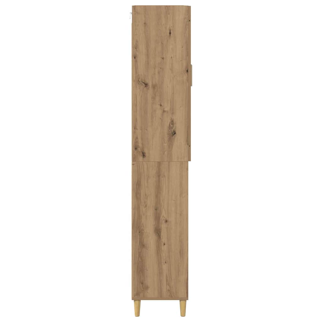 Høyskap Artisan Eik 69,5 x 34 x 180 cm Sponplater og glass