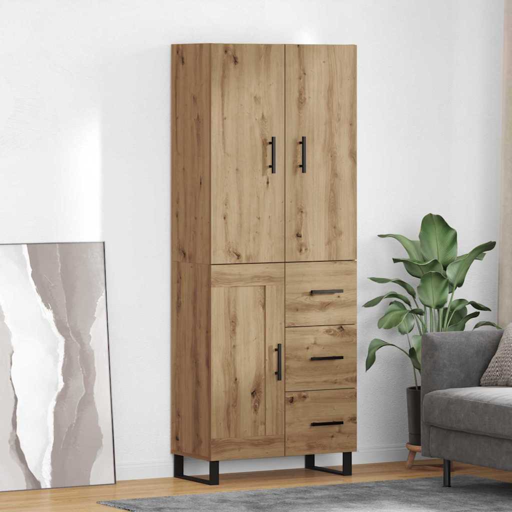 Høyskap med skuff 2 pcs Artisan Eik 69,5 x 34 x 180 cm