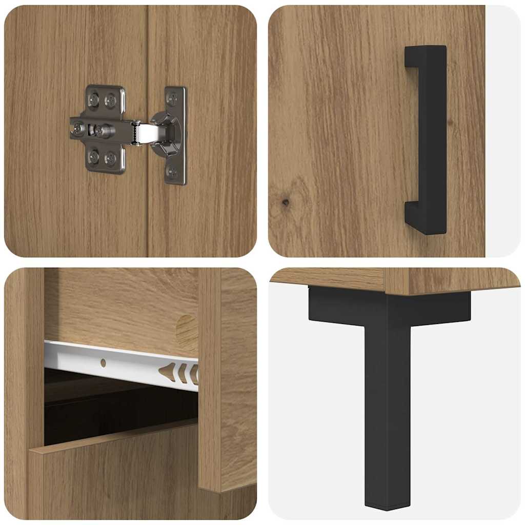 Høyskap 2 stk. Artisan Eik 69,5 x 34 x 180 cm Konstruert tre