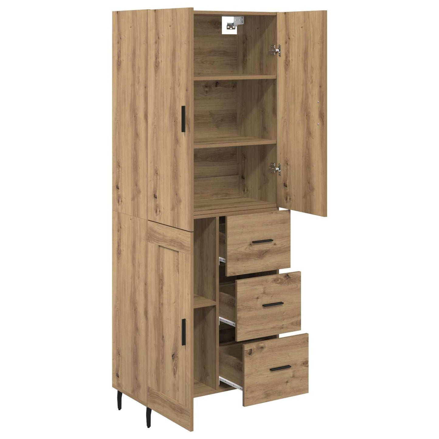 Høyskap 2 pcs Artisan Eik 69,5 x 34 x 180 cm Konstruert tre