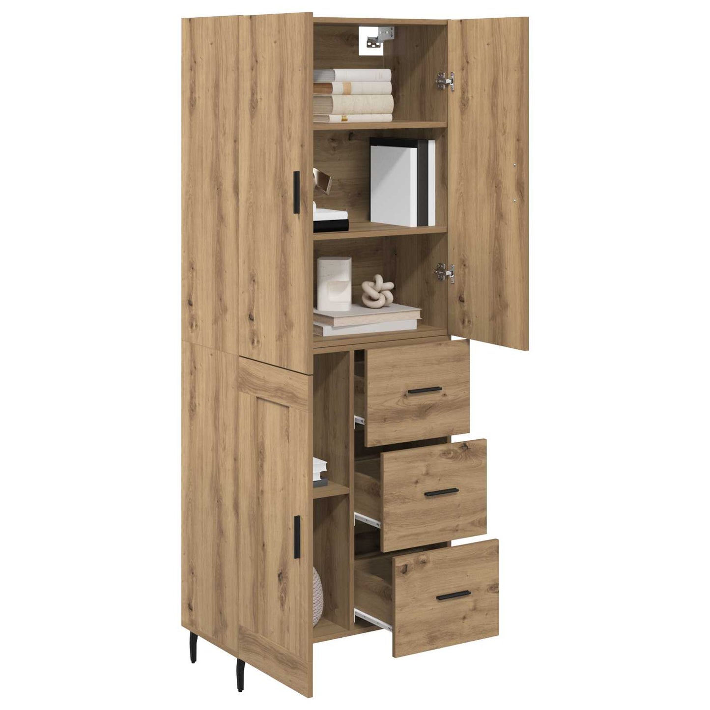 Høyskap 2 pcs Artisan Eik 69,5 x 34 x 180 cm Konstruert tre