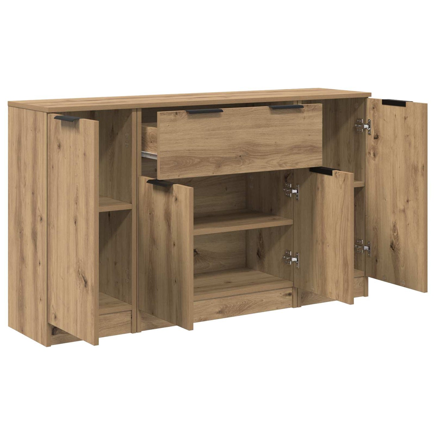 Serviesskap 3 stk. Artisan Eik 120 x 30 x 70 cm Konstruert tre
