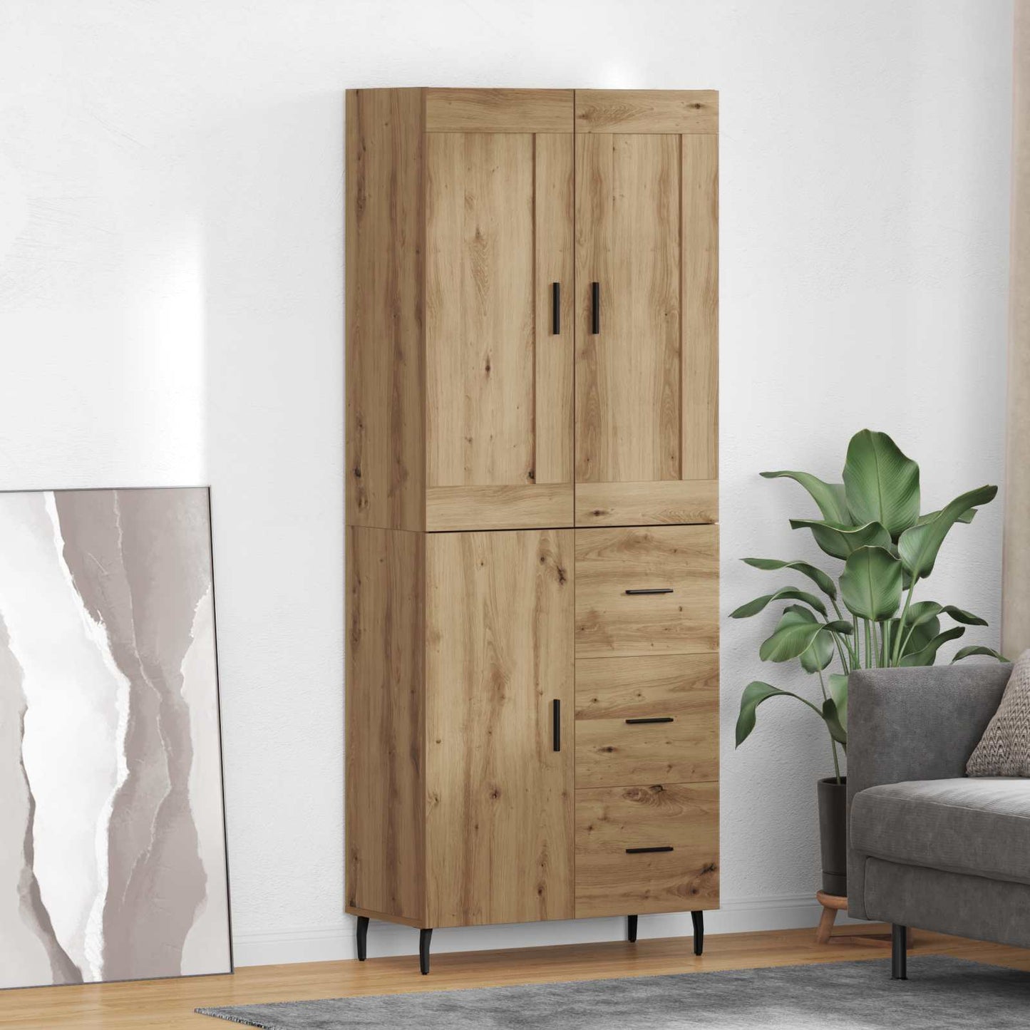 Høyskap 2 pcs Artisan Eik 69,5 x 34 x 180 cm Konstruert tre